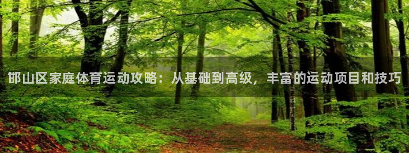 3377体育官网下载娱乐：邯山区家庭体育运动攻略：从